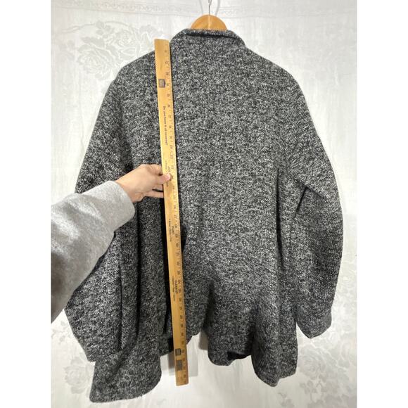 Soft Surroundings Blazer 2x Gray Tweed Paisley Lined Unstructured Long Pockets - Picture 11 of 11